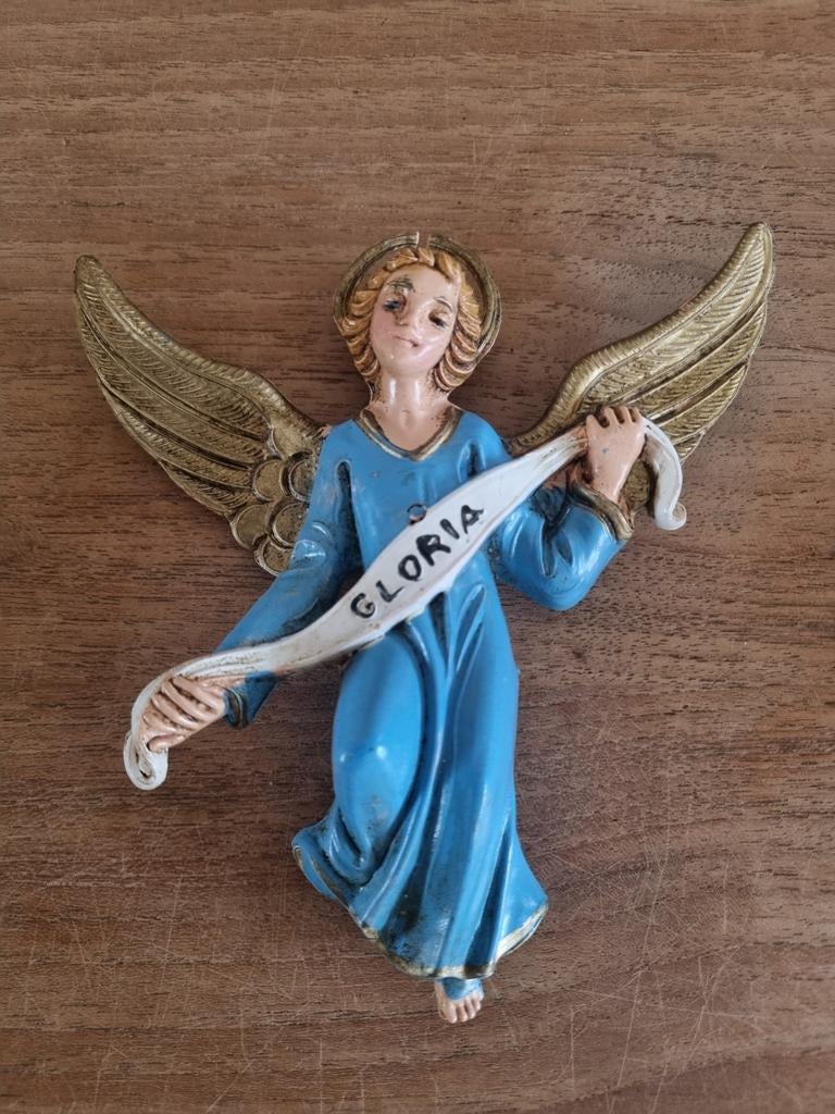 Vintage Engel met Gloria  halo kerstengel made in italy l, Antiek en Kunst, Antiek | Religie, Ophalen of Verzenden