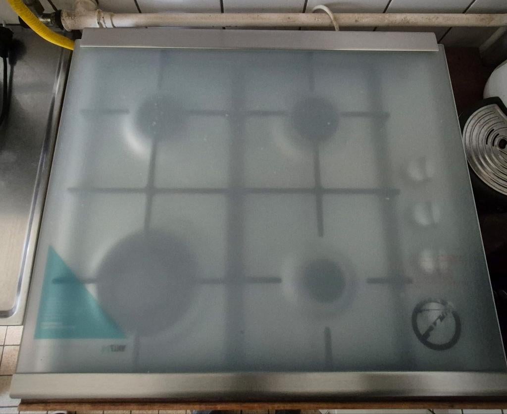 Etna gaskookplaat met glazen afdekplaat * 4 kookzones, Ophalen, Gebruikt, 4 kookzones, Gas
