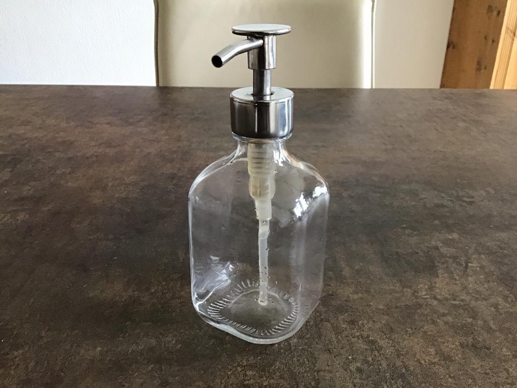 Glazen zeeppompje, Huis en Inrichting, Ophalen of Verzenden, Zo goed als nieuw