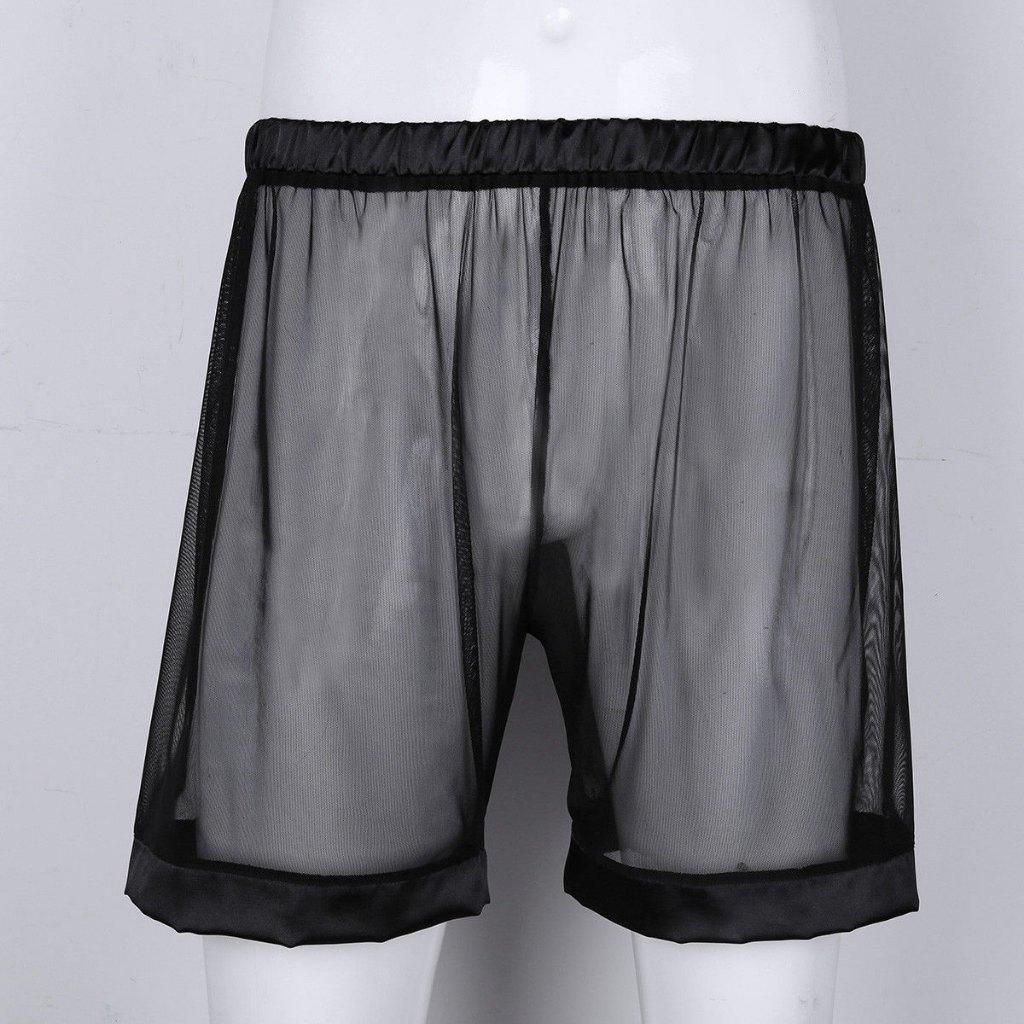 Doorzichtige boxer / boxershort onderbroek fetish heren, Verzenden, Zwart, Boxer