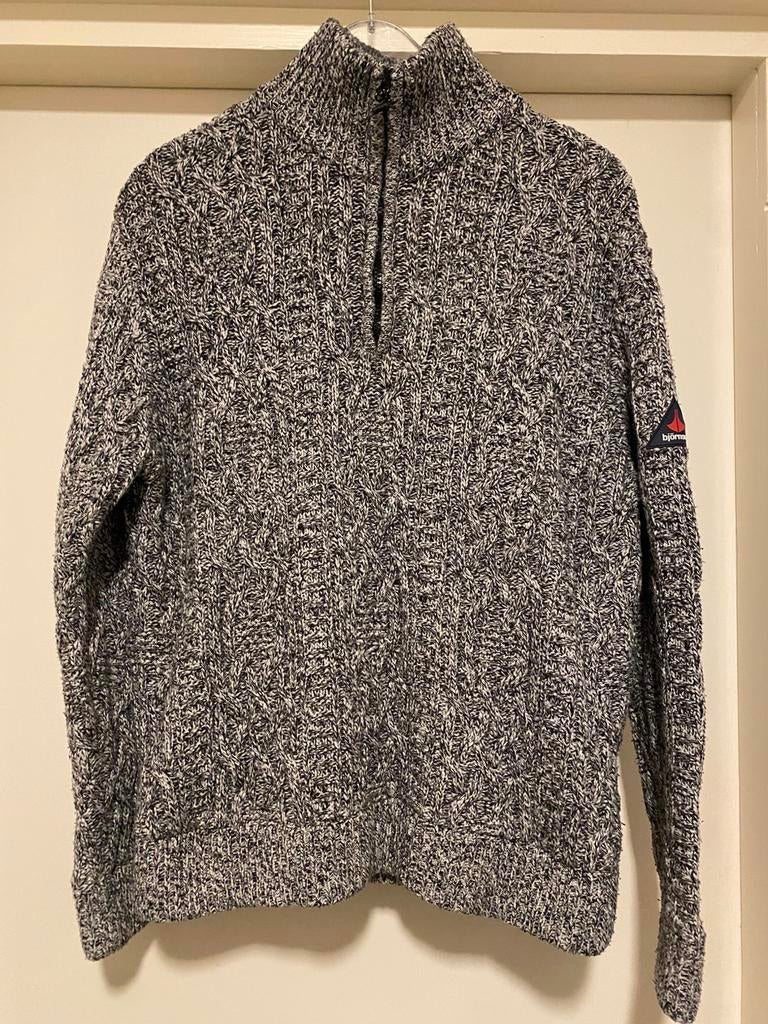 UNISEX WOLBLEND BJÖRNSON SCHIPPERSTRUI M/ 40, Ophalen of Verzenden, Gedragen, Maat 48/50 (M), Grijs