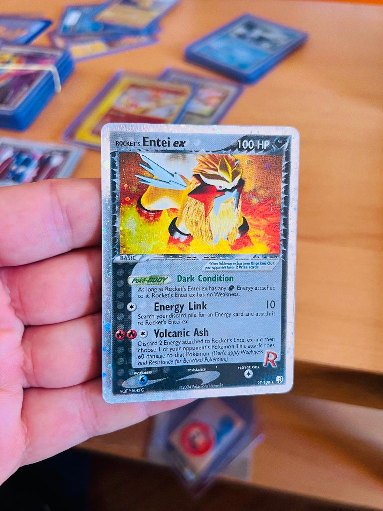 Rocket’s Entei Ex 97/109 Ex Team Rocket Returns Pokemon, Verzenden, Zo goed als nieuw, Losse kaart, Foil
