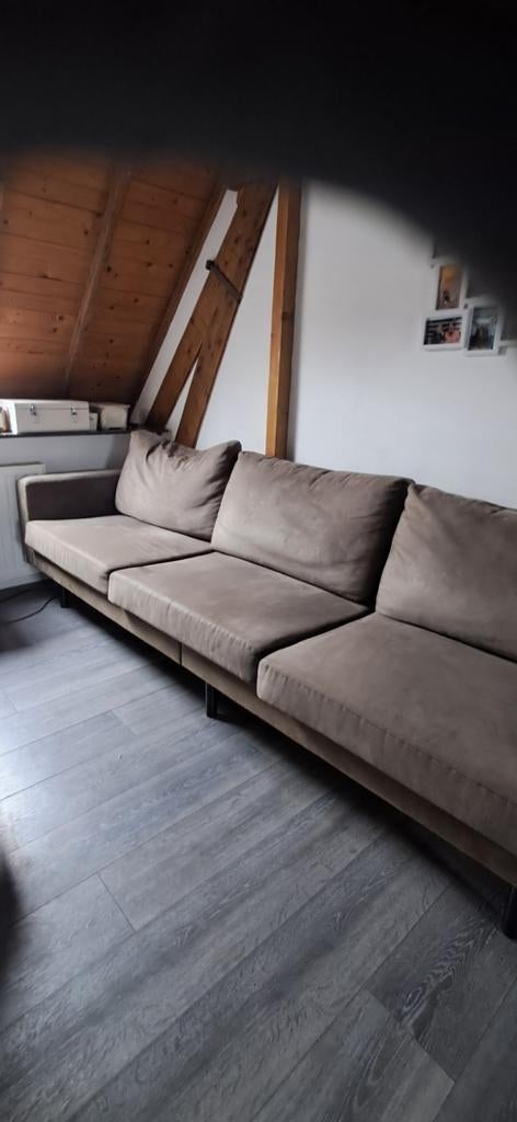 Grote 3-zits bank bruin, Ophalen, 250 tot 300 cm, Gebruikt, Driepersoons