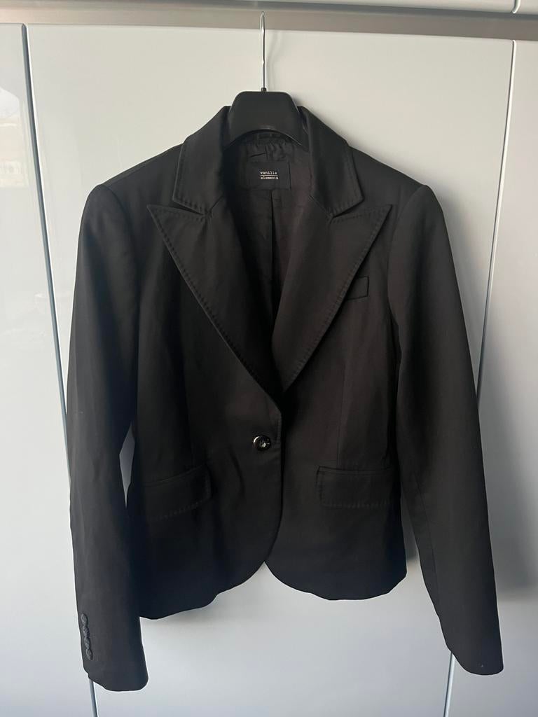 Vanilia colbert blazer 2 splitten achterkant zwart maat 40., Maat 38/40 (M), Zwart, Ophalen of Verzenden, Zo goed als nieuw