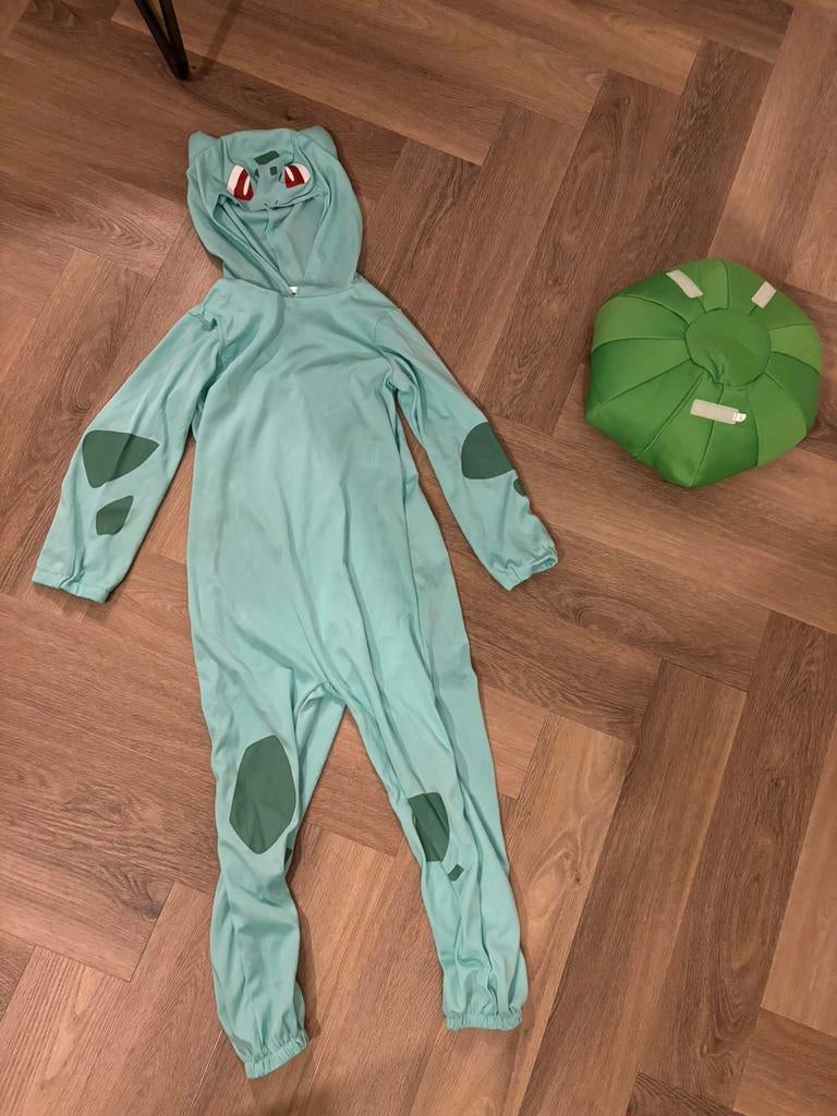 Carnavals kostuum bulbasaur maat 4-6 jaar, Ophalen of Verzenden, 110 t/m 116, Jongen of Meisje