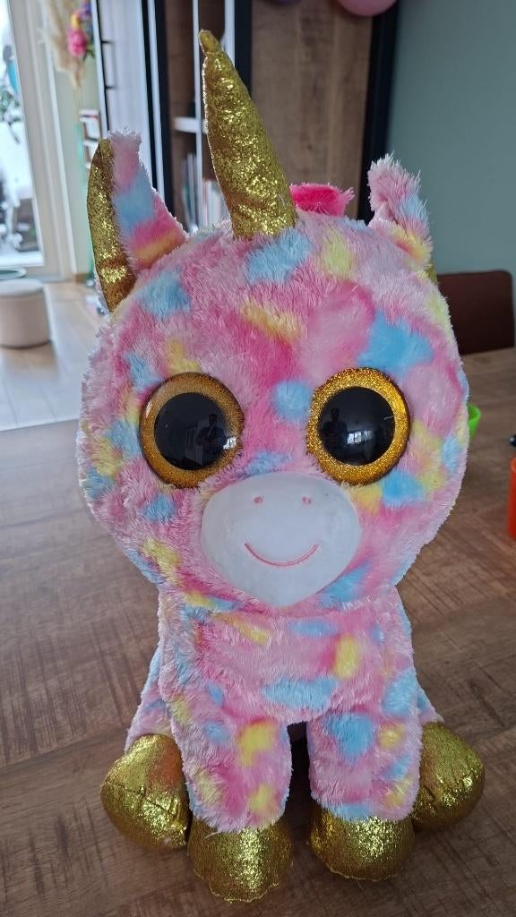 Ty Beanie Boo XL knuffel eenhoorn Fantasia - 42 cm, Kinderen en Baby's, Speelgoed | Knuffels en Pluche, Ophalen of Verzenden, Nieuw