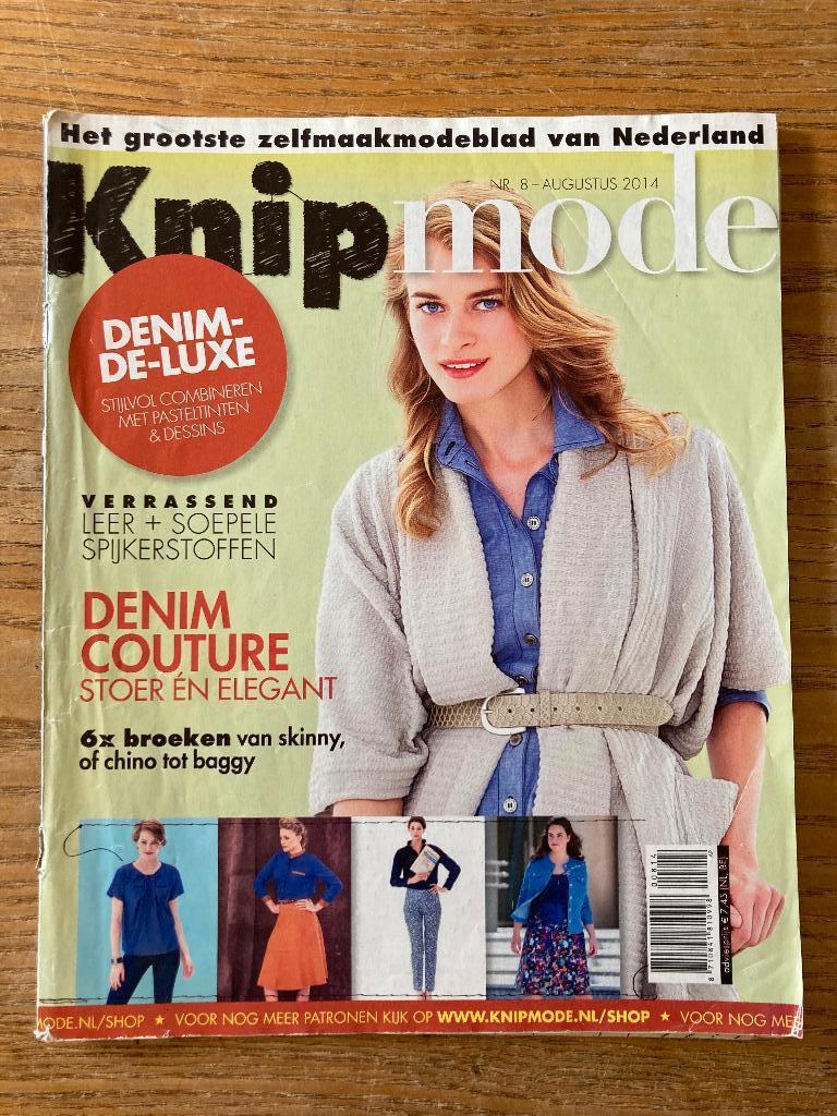 Knipmode knip naaipatronen kledingpatronen 8-2014 (mt 34-56), Ophalen of Verzenden, Zo goed als nieuw, Vrouw, Knipmode