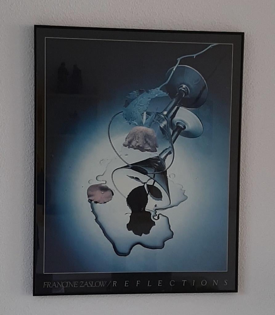 Francine Zaslow / Reflections : Poster in aluminium lijst, Huis en Inrichting, Ophalen, 50 tot 75 cm, Metaal of Aluminium, Zo goed als nieuw