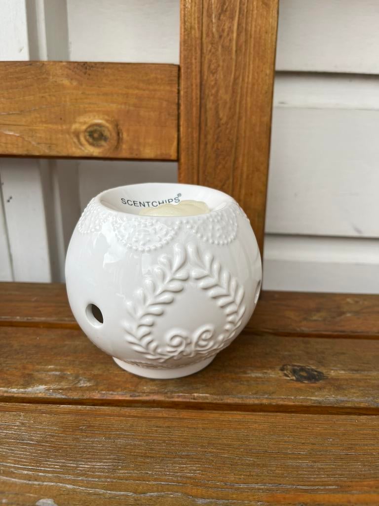 Originele Scentchips brander bol wit | NIEUW, Huis en Inrichting, Woonaccessoires | Kandelaars en Kaarsen, Ophalen of Verzenden