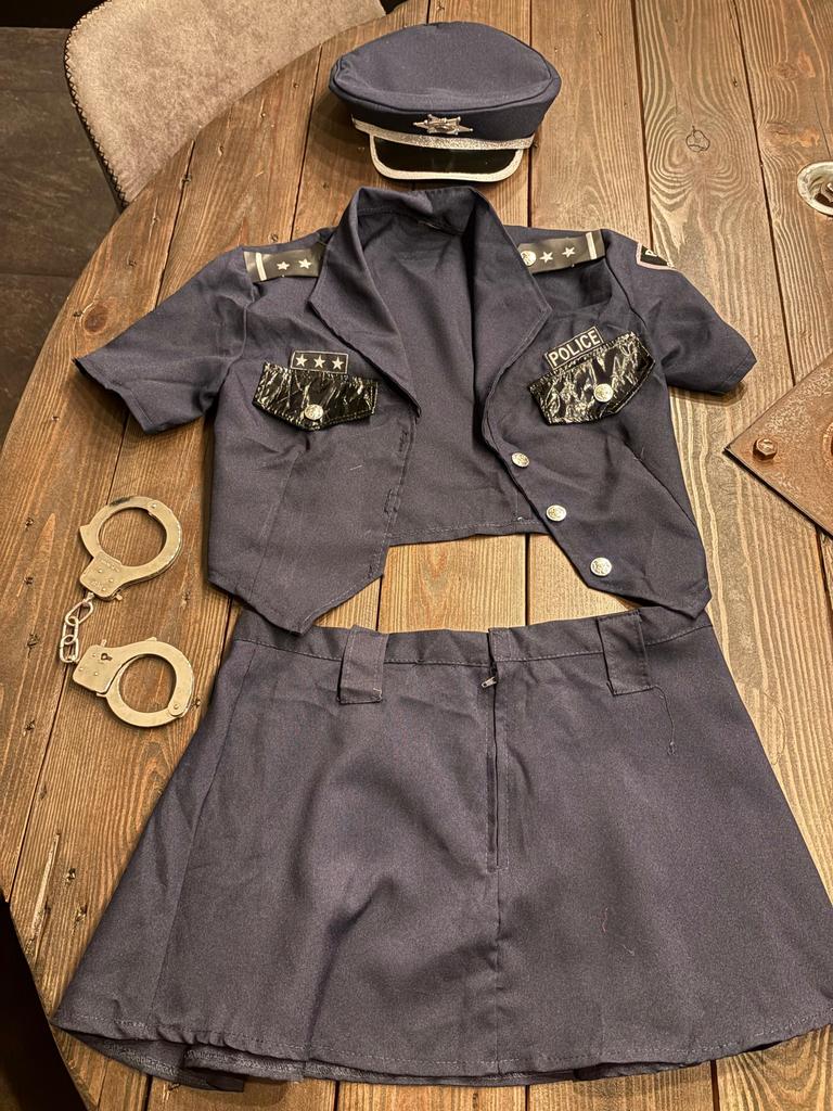 Politie kostuum carnaval, Ophalen of Verzenden, Zo goed als nieuw, Carnaval