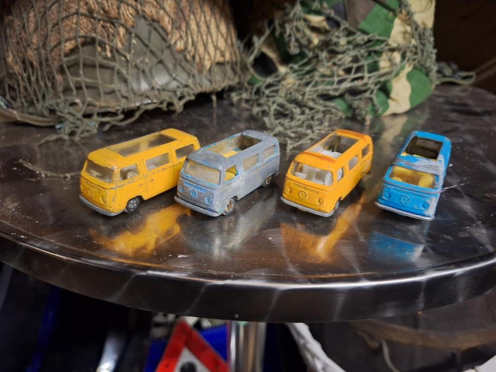 Matchbox VW T2 A Busjes - Set van 4, Ophalen of Verzenden, Gebruikt