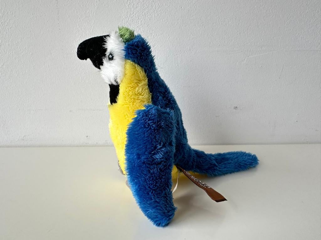 Knuffel papegaai blauw/geel zacht 13-21 cm / Suma Collection, Kinderen en Baby's, Speelgoed | Knuffels en Pluche, Zo goed als nieuw