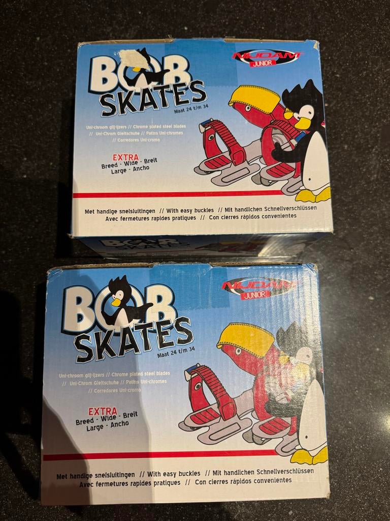 €15 per paar - 2 Nieuwe Nijdam Bob Skates glij ijzers 24-34, Ophalen, Nieuw, Overige typen, Nijdam