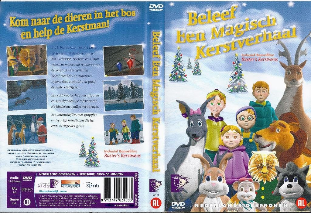 Dvd78 beleef het magische kerstverhaal ( dvd ), Alle leeftijden, Ophalen of Verzenden, Zo goed als nieuw