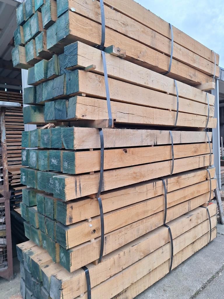 Eiken  palen balken 15x15x245cm €60, - stuk, Ophalen, Nieuw, 250 cm of meer, Balken