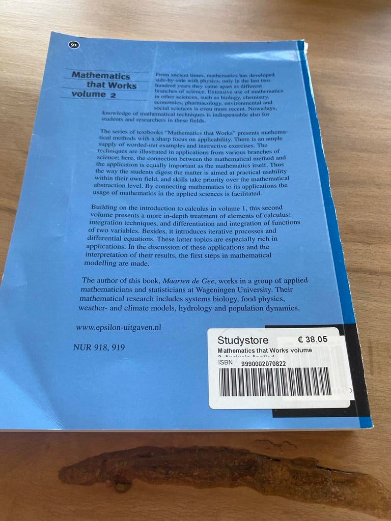 Mathematics that Works, Volume 2 - Maarten de Gee, Ophalen of Verzenden, Gelezen, Overige onderwerpen