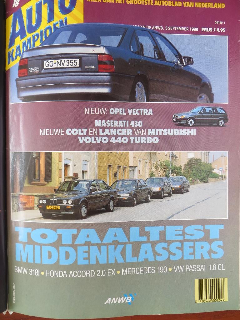 Autokampioen 18 1988 Opel Vectra, Maserati 430, BMW 318i, Ophalen of Verzenden, Nieuw, BMW