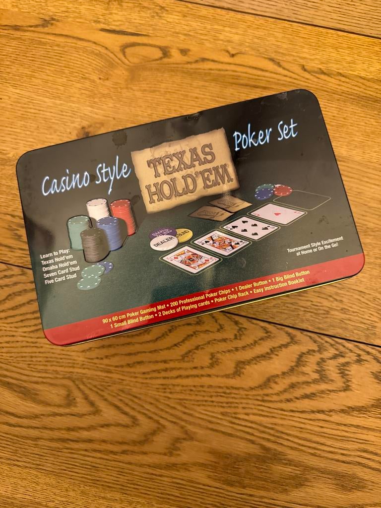 Complete Pokerset in Metalen Koffer, Drie of vier spelers, Ophalen of Verzenden, Nieuw, Reisspel