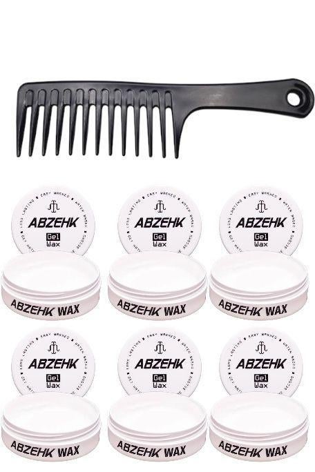 Abzehk Hair black Gel wax 6 Stuks + Gratis Styling Kam, Ophalen of Verzenden, Nieuw, Gel, Wax, Haarlak of Mousse