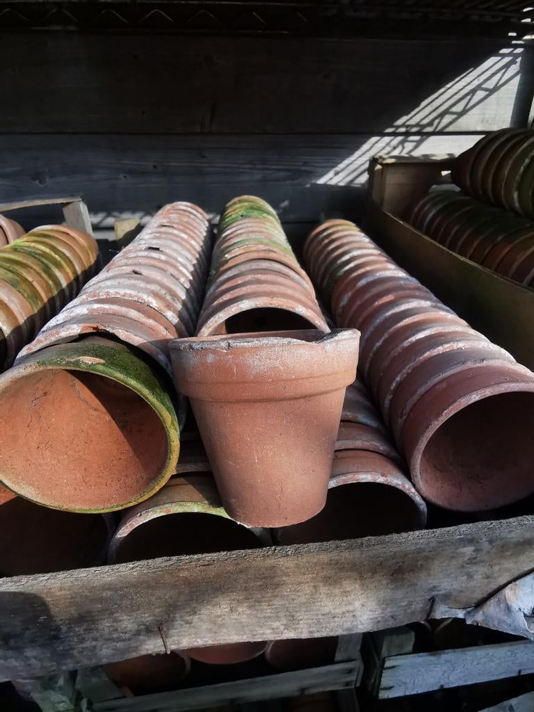 Terracotta potjes pst of grote partij Weekendsale! 7h Miekje, Tuin en Terras, Bloempotten, ., Rond, Nieuw, Ophalen of Verzenden