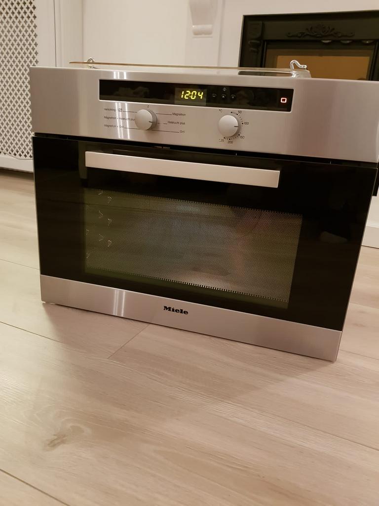 Miele combi oven magnetron, Witgoed en Apparatuur, Magnetrons, Gebruikt, Inbouw, 45 tot 60 cm, Hete lucht, Ophalen of Verzenden