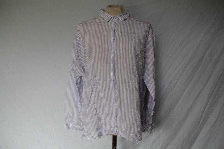 Wit-blauw gestr.blouse.Lange achterkant.Mt 36.Rich & Royal, Blauw, ., Nieuw, Ophalen of Verzenden