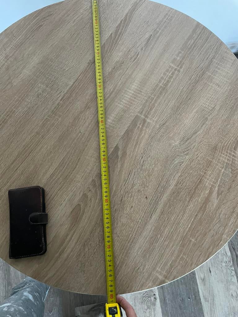 Kleine ronde eettafel 80 cm diameter, Ophalen of Verzenden, Zo goed als nieuw, Rond, 50 tot 100 cm