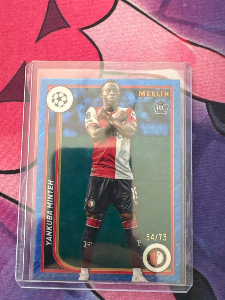Yankuba Minteh Feyenoord kaart 54/75, Ophalen of Verzenden, Zo goed als nieuw, Feyenoord, Spelerskaart