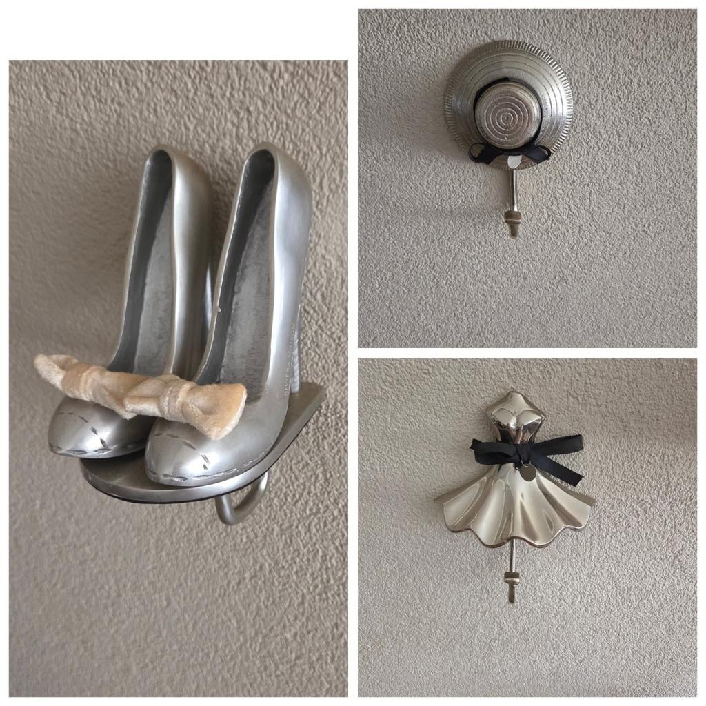 Decoratieve Wandhaken Set: Schoenen, Hoed & Jurk, Wandhaken, Ophalen of Verzenden, Zo goed als nieuw, Minder dan 100 cm