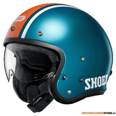 Shoei J.O2 Aventure Jethelm, Blauw-Oranje, Motoren, Kleding | Motorhelmen, Nieuw met kaartje, Ophalen of Verzenden