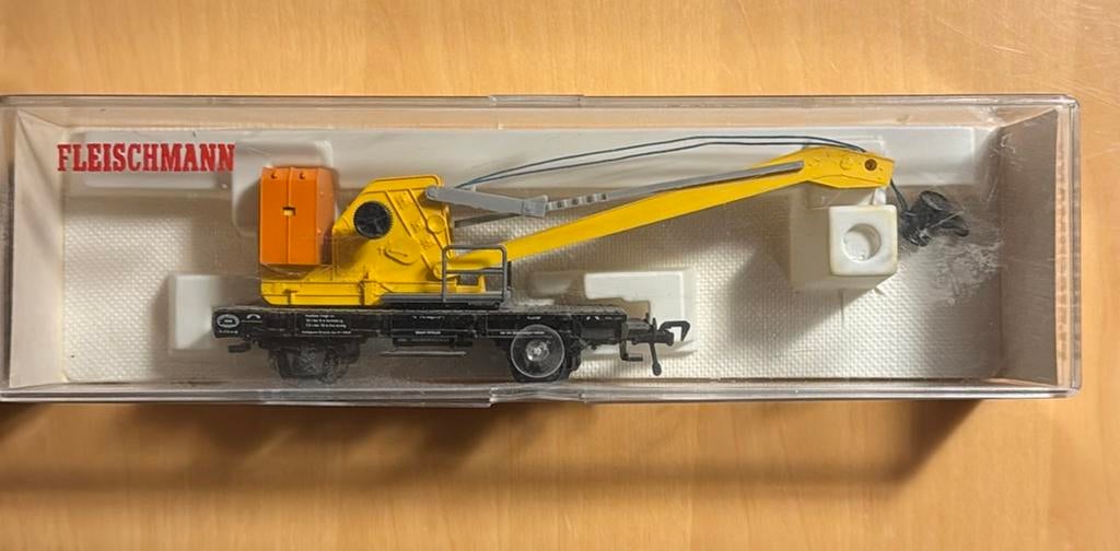 Fleischmann H0 5019 kraanwagen DB, Hobby en Vrije tijd, Modeltreinen | H0, Gebruikt, Gelijkstroom, Fleischmann, Wagon