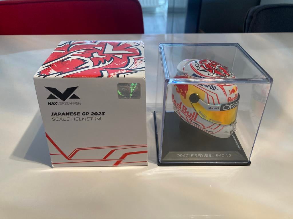 Max Verstappen helm 1/4 japanese gp 2023, Verzamelen, Ophalen of Verzenden, Nieuw, Formule 1