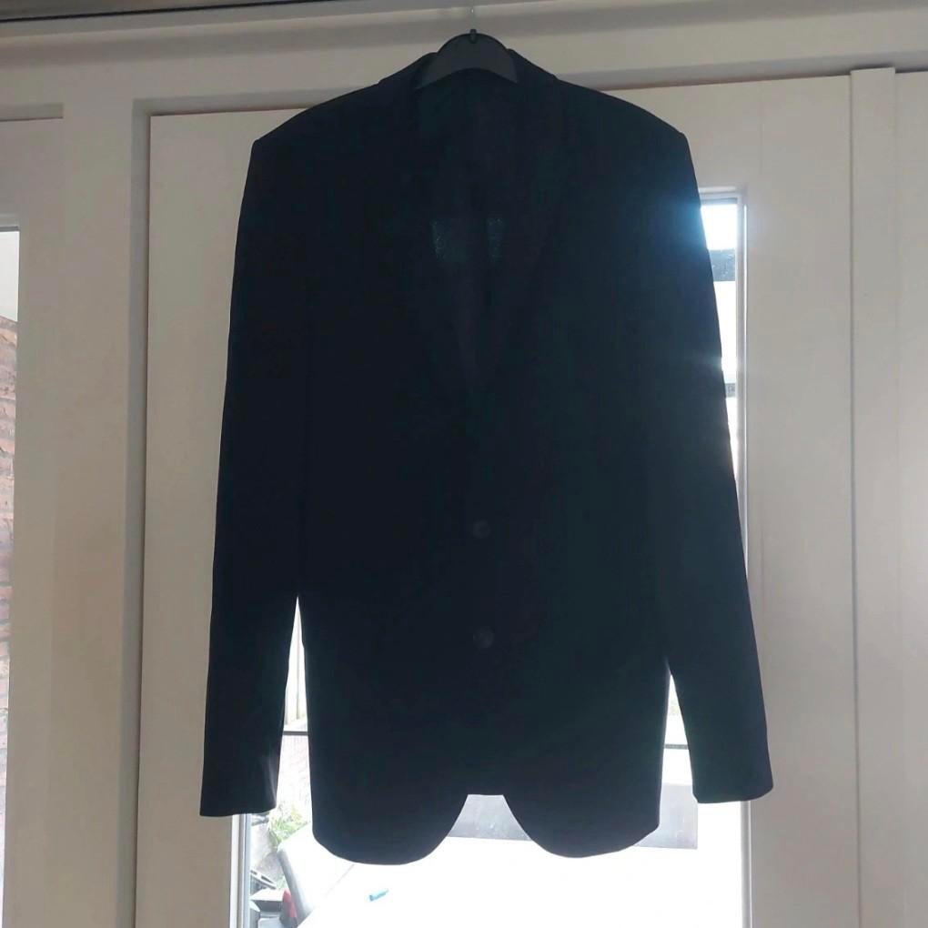 Hugo boss herenjas zwart/donkerblauw maat L, Kleding | Heren, Kostuums en Colberts, Ophalen of Verzenden, Zo goed als nieuw, Zwart