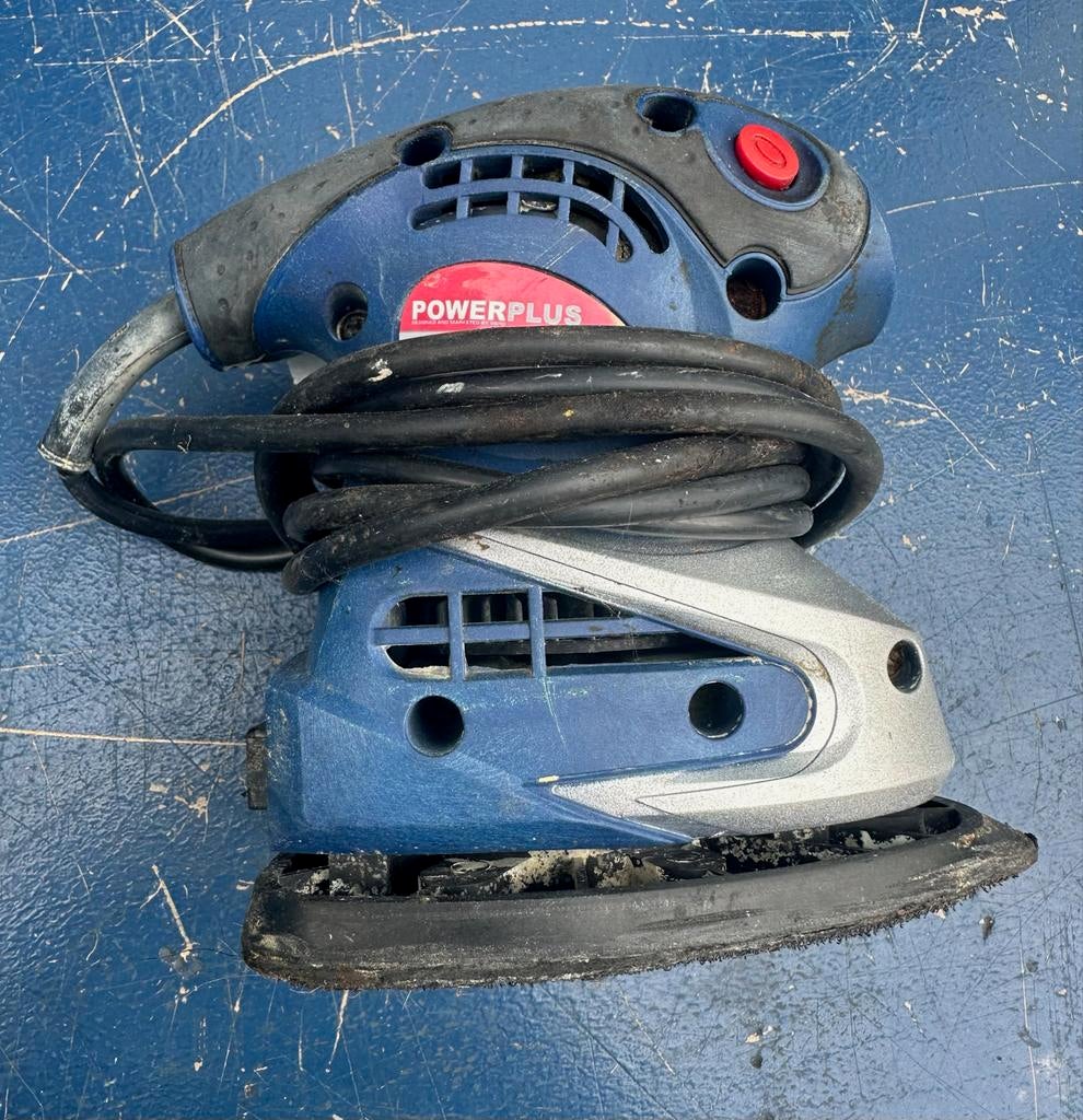 POWERPLUS vlakschuurmachine, Ophalen of Verzenden, Gebruikt, Minder dan 600 watt, Vlakschuurmachine