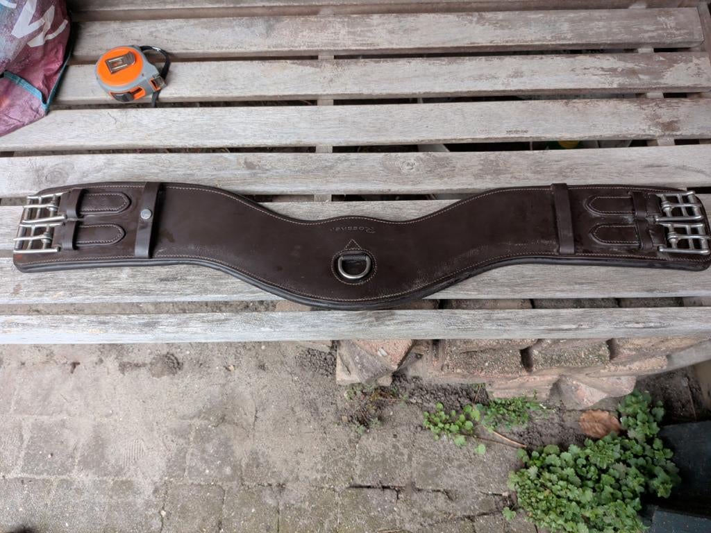 Rossner bruine anatomische dressuursingel, Dieren en Toebehoren, Paarden en Pony's | Hoofdstellen en Tuigage, Ophalen of Verzenden