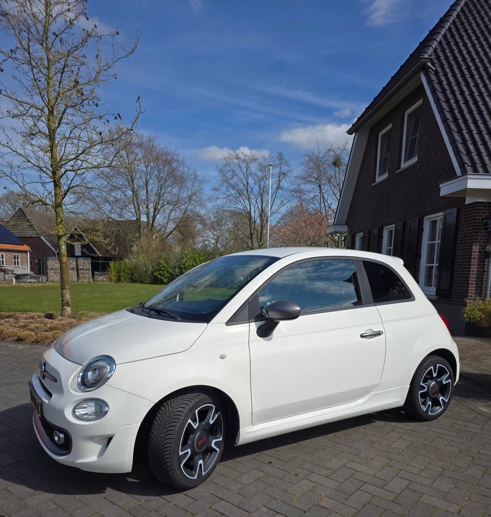 Sportieve Fiat 500 1.2 2017 - Wit, Auto's, Voorwielaandrijving, 4 cilinders, 840 kg, Leder en Stof