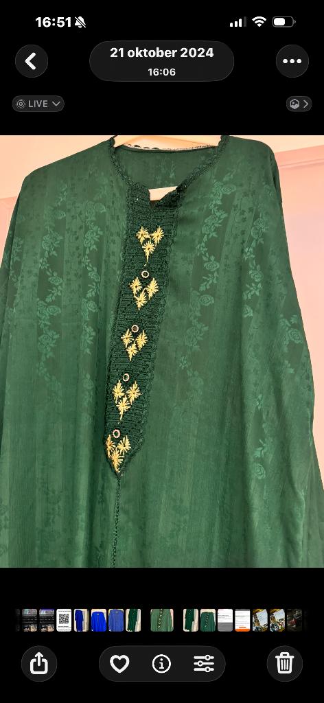 Marokkaanse jurk., Kleding | Dames, Jurken, Ophalen of Verzenden, Nieuw, Blauw, Onder de knie