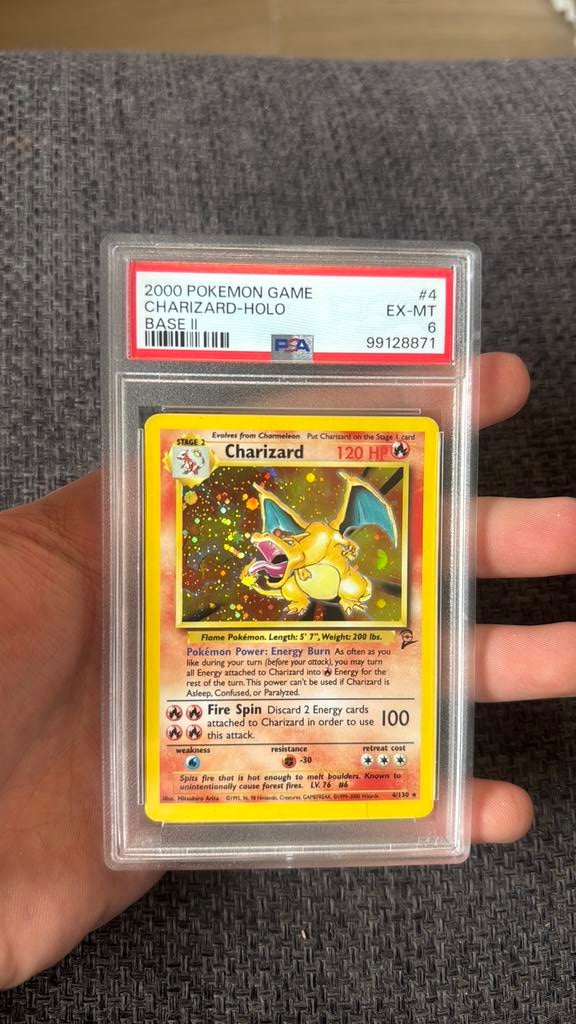 Charizard base set 2 psa 6 graded ‼️SCHERPE PRIJS‼️, Ophalen of Verzenden, Zo goed als nieuw