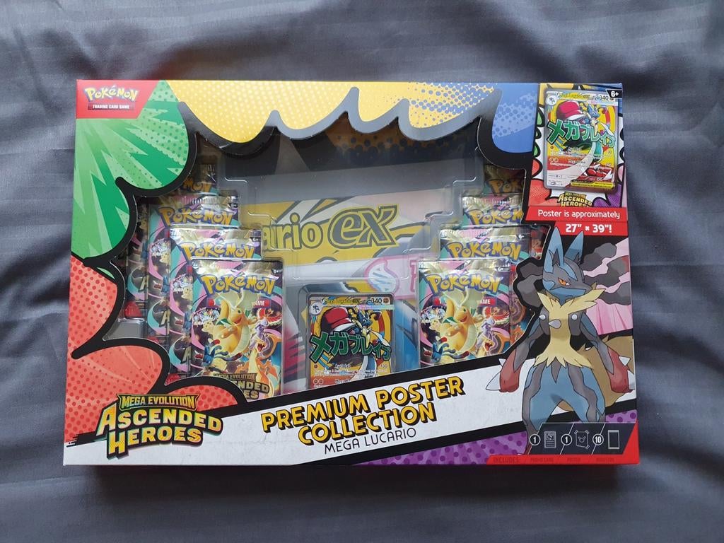 Pokemon Ascended Heroes Poster Collection Lucario!, Ophalen of Verzenden, Nieuw, Booster, Foil