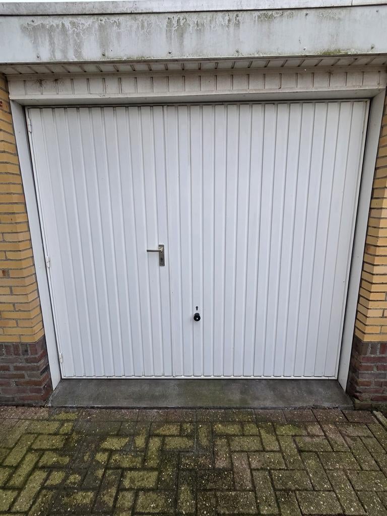 Witte garagepoort met rails, Ophalen of Verzenden