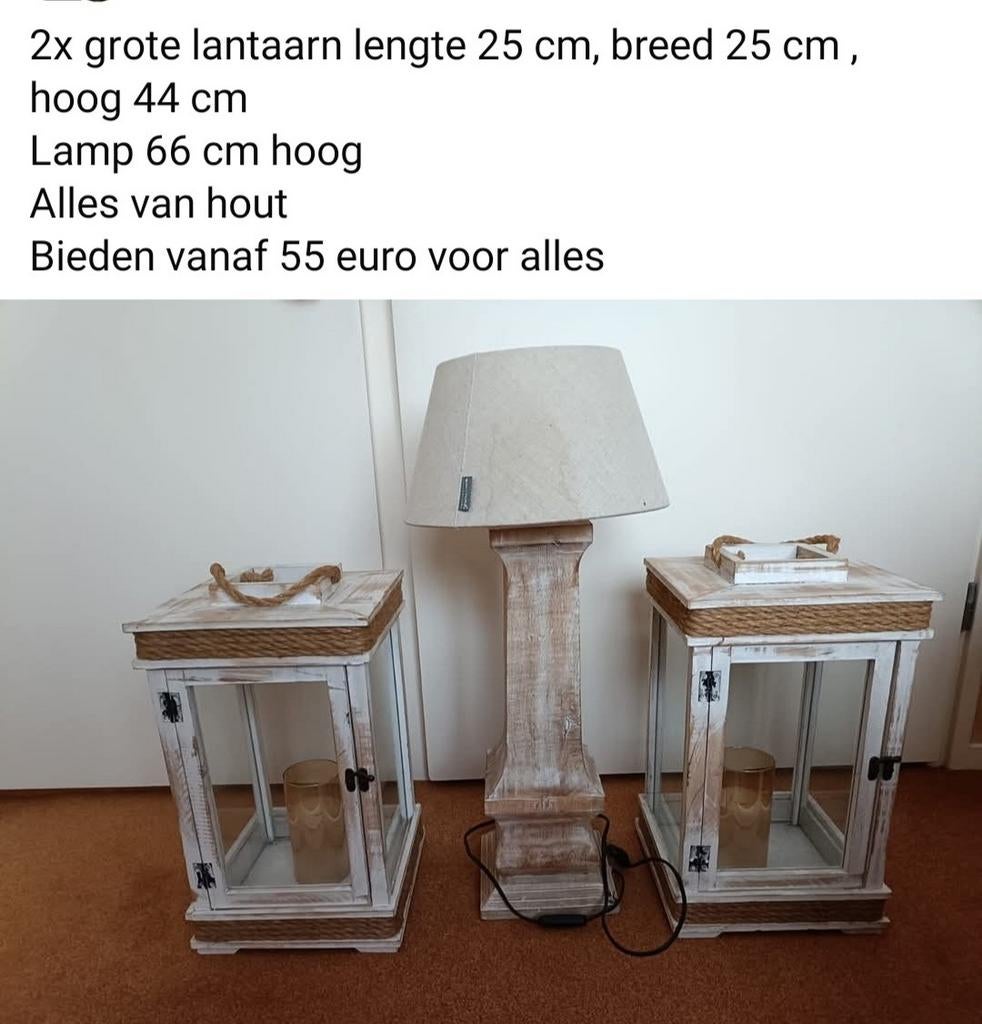 Windlichten en lamp, Huis en Inrichting, Ophalen, Zo goed als nieuw