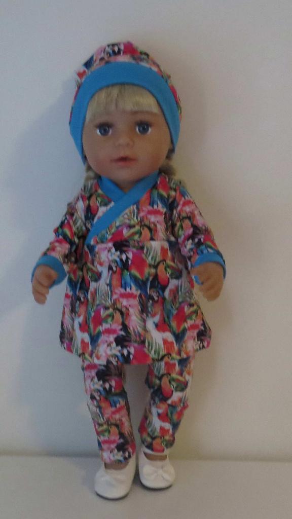 poppenkleertjes babypop born 43cm (overslagjurk setje), Ophalen of Verzenden, Nieuw, Babypop