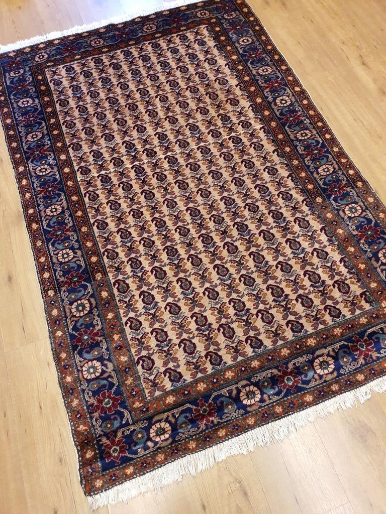 Vintage handgeknoopt perzisch tapijt antiek 186x120, Info@SlatsAntiek.nl, 100 tot 150 cm, Perzisch, Ophalen of Verzenden