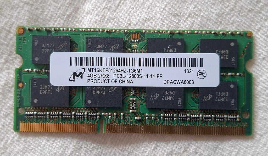 4GB PC3L-12800S RAM geheugen, Computers en Software, RAM geheugen, Ophalen of Verzenden