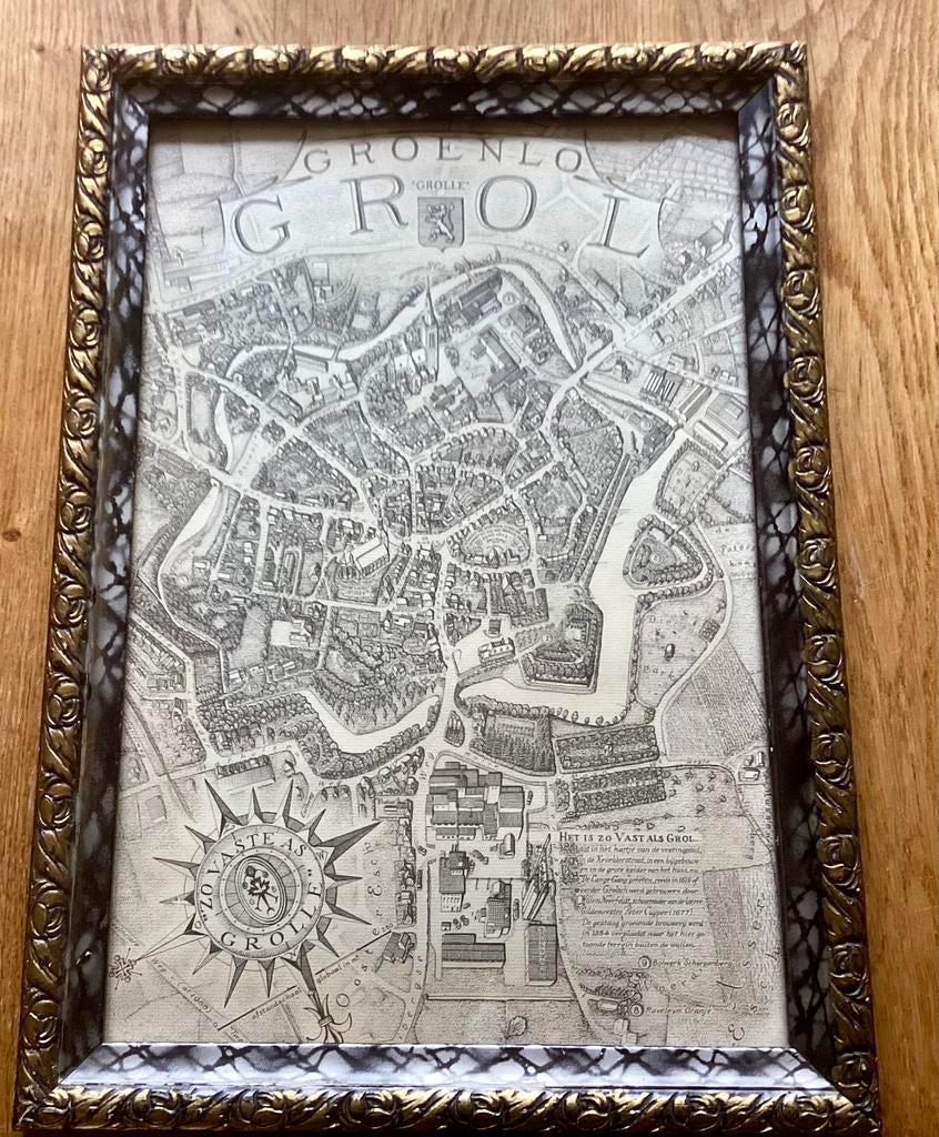 Oude Plattegrond van Groenlo. Uitgegeven door Grolsch Bier., Antiek en Kunst, Ophalen of Verzenden