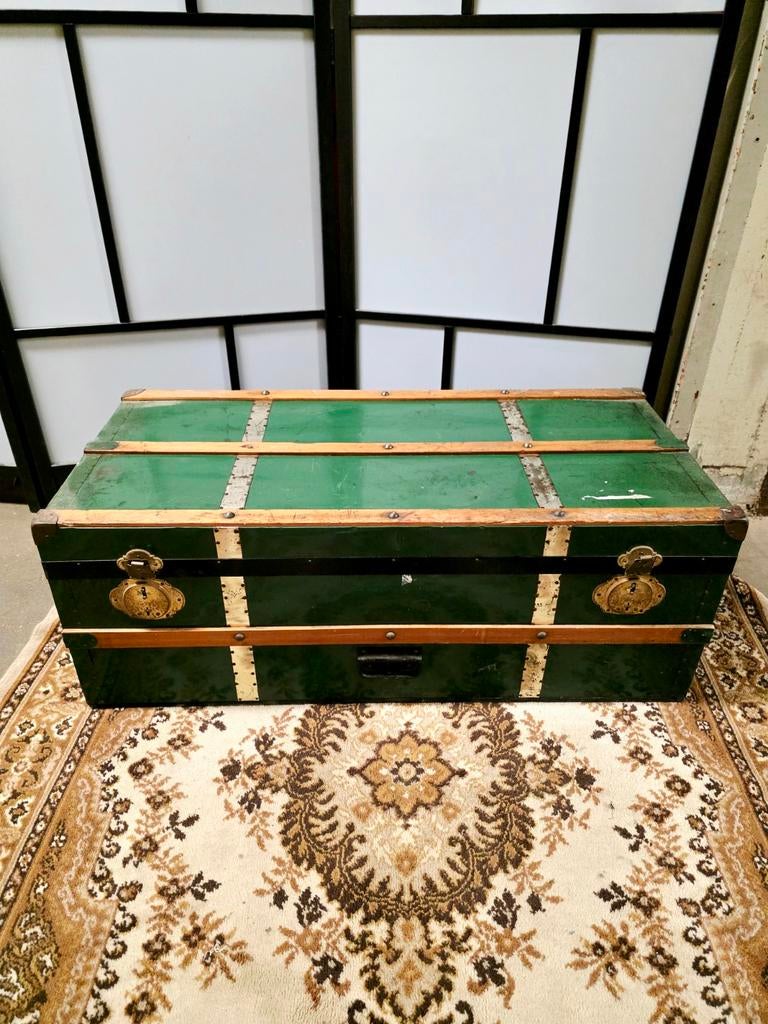 Antique Travel Trunk - Antieke Reiskoffer / Kist, Ophalen of Verzenden