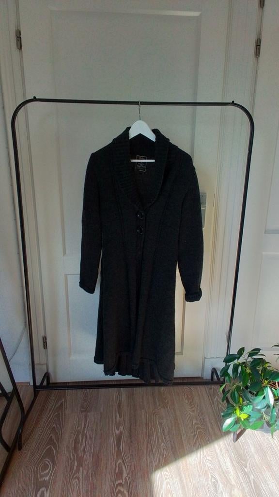 Half wollen lang vest Geisha met kraag, Maat 38/40 (M), Geisha, Ophalen of Verzenden, Grijs