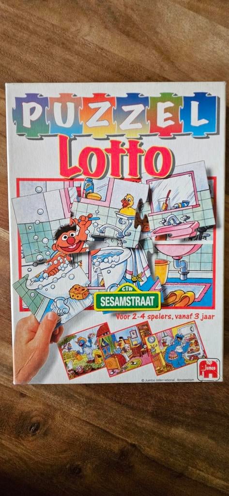 puzzel lotto sesamstraat, Ophalen of Verzenden, Gebruikt