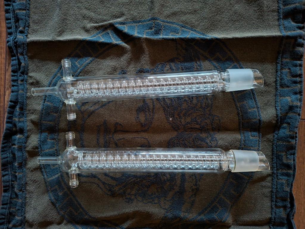 Spiraalcondensor voor soxhlet met GL14 water aansluiting, Ophalen, Gebruikt