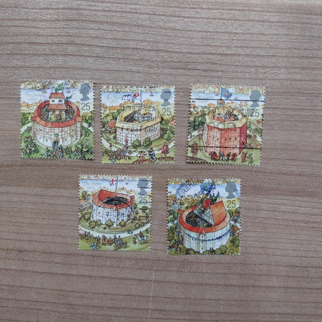 Engeland  1995  Serie Theaters, Ophalen of Verzenden, Gestempeld